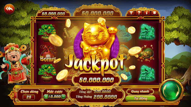 Nhân vật thần tài quen thuộc trong tựa game quay hũ